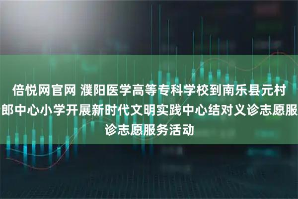 倍悦网官网 濮阳医学高等专科学校到南乐县元村镇古寺郎中心小学开展新时代文明实践中心结对义诊志愿服务活动